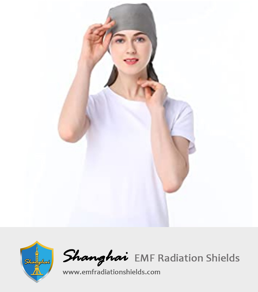 Multifunctional High Elastic EMF Radiation Headscarves Mask Blocking WiFi Silver