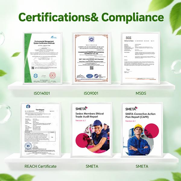 3 in 1laundry detergent pods-Green Fruit-certifications