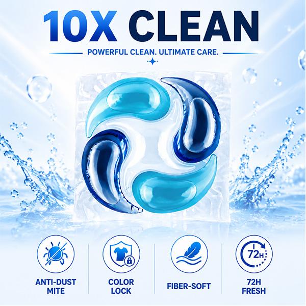 10X 5 in 1 Laundry Pods