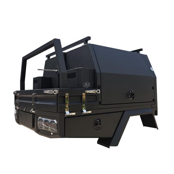 Black Powder coated Aluminium Ute Tray and canopy with kitchen