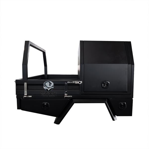 Black aluminum tray and semi-canopy