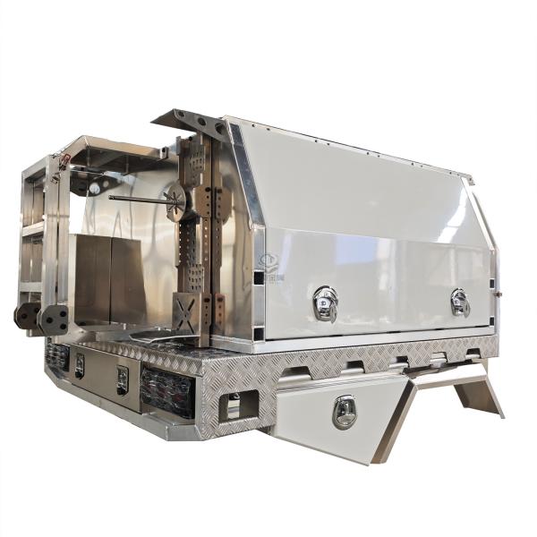 high-gloss &Natural aluminum finish aluminum alloy Ute Canopy with kitchen