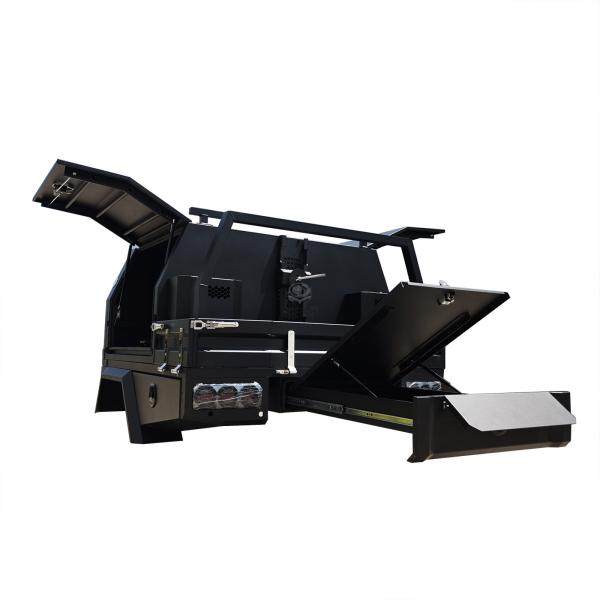 Black Powder coated Aluminium Ute Tray and canopy with kitchen