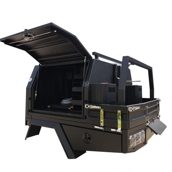 Black Powder coated Aluminium Ute Tray and canopy with kitchen