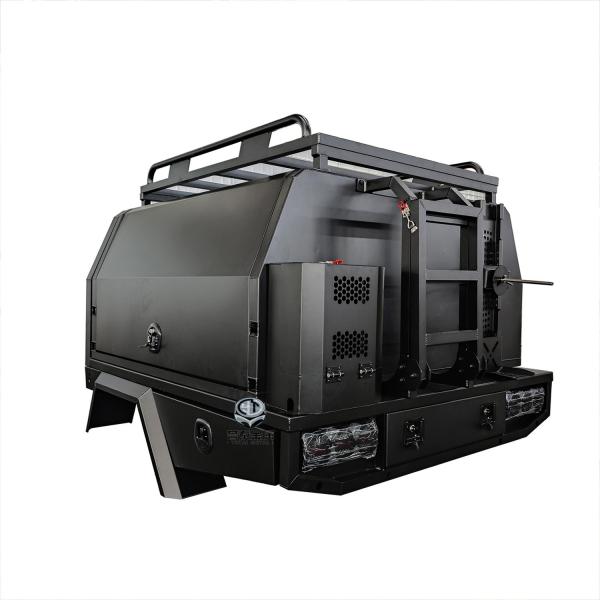 Power Coating Dual Cab black Aluminium UTE Tray and Canopy